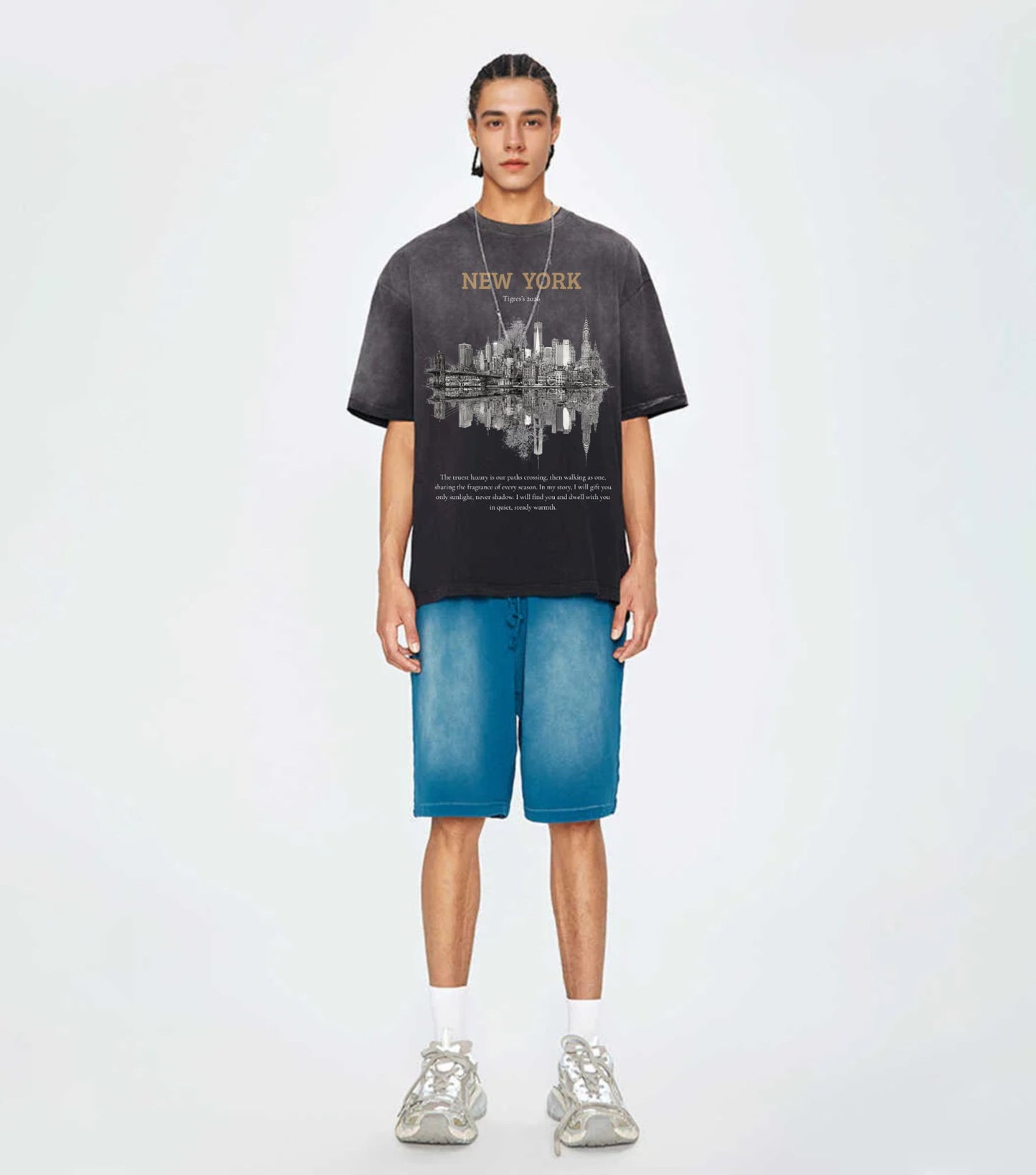 270GSM Unisex Washed Gradient T-Shirt