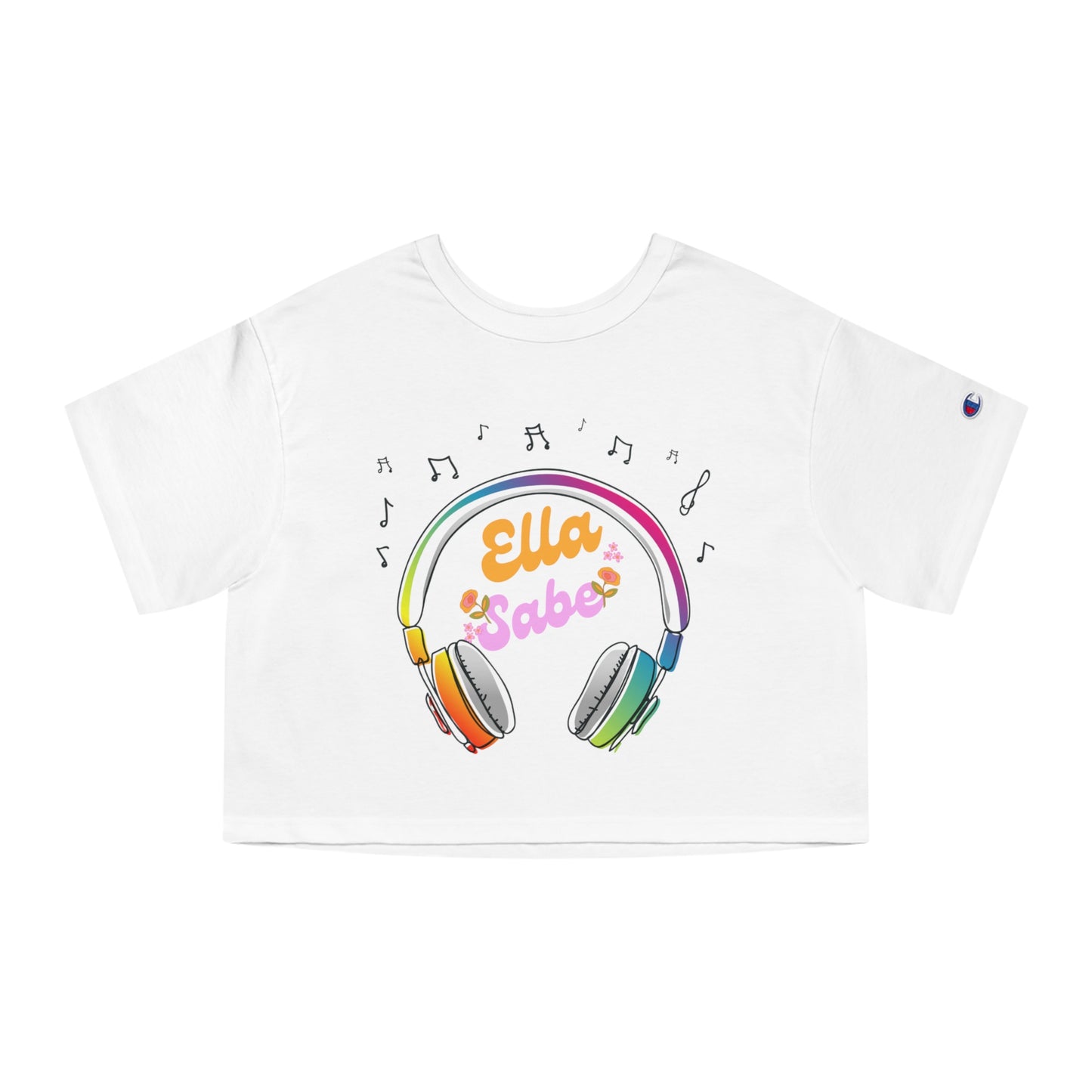 Colorful Music-Themed Cropped T-Shirt, Women's Music Tee, Casual Summer Top, Gift for Music Lovers, Trendy Cropped T-Shirt