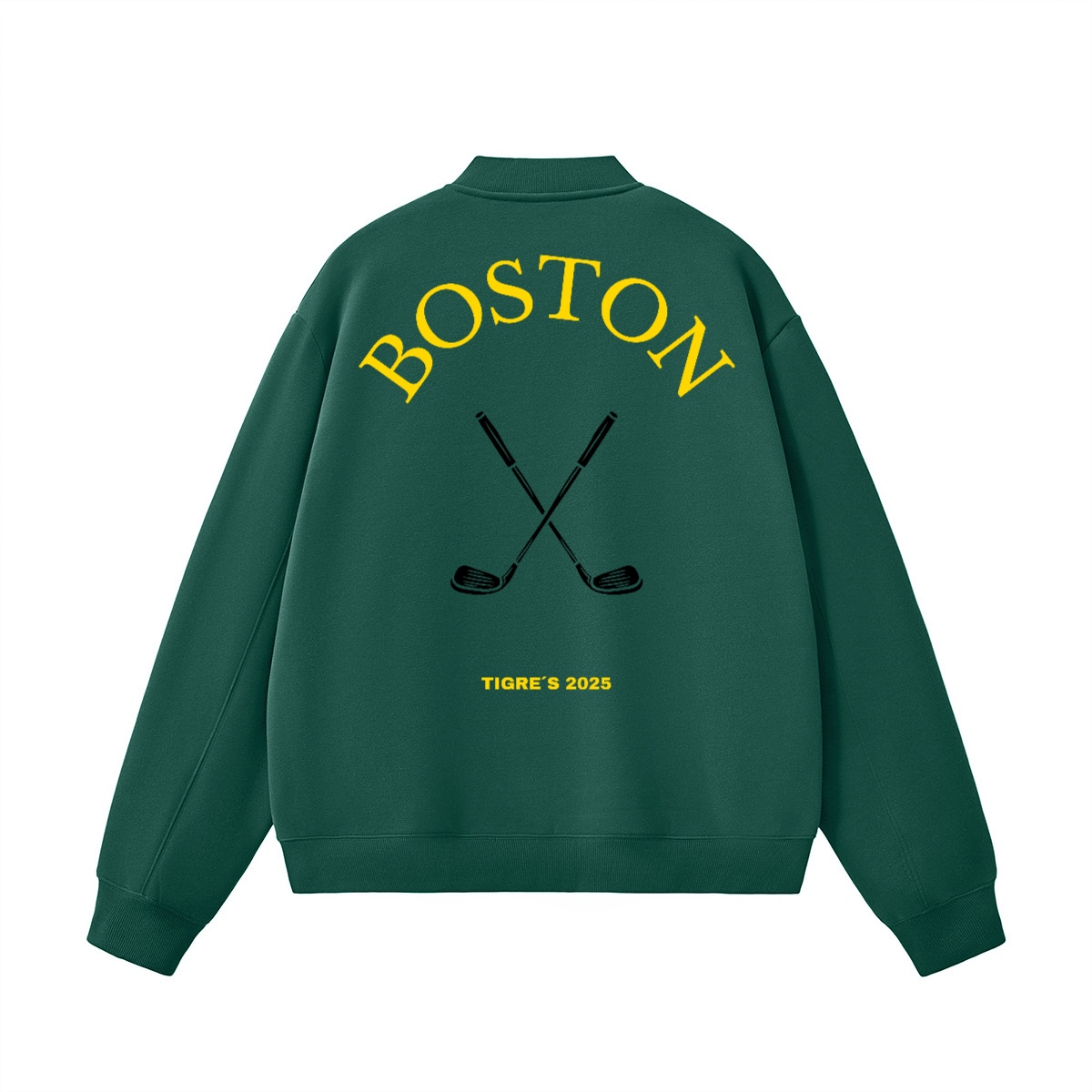 Unisex Fleece Zip-Up Baseball Jacket（360GSM）