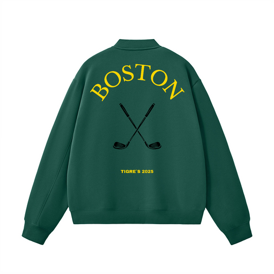 Unisex Fleece Zip-Up Baseball Jacket（360GSM）