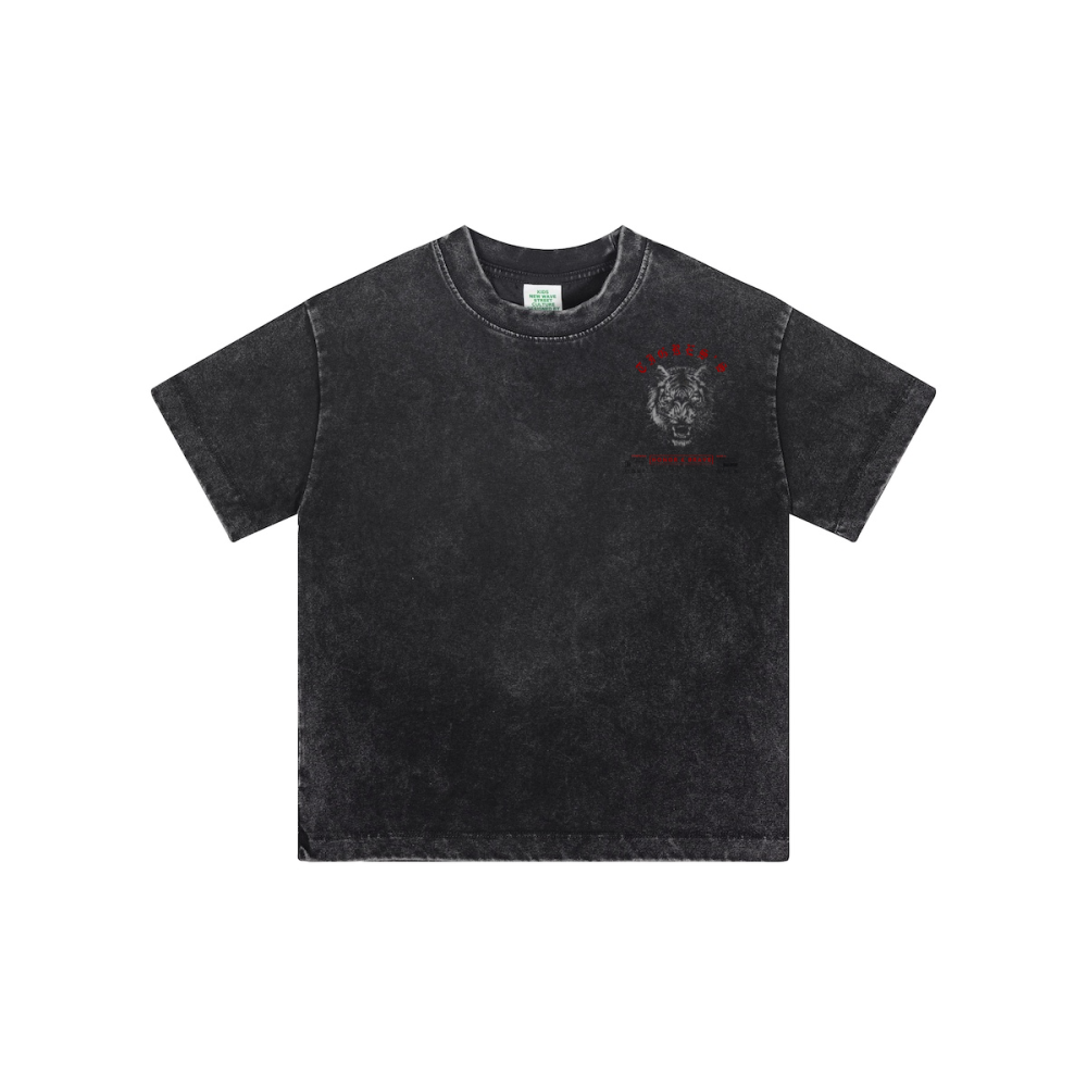 Streetwear Kids Vintage Washed T-Shirt(240GSM)