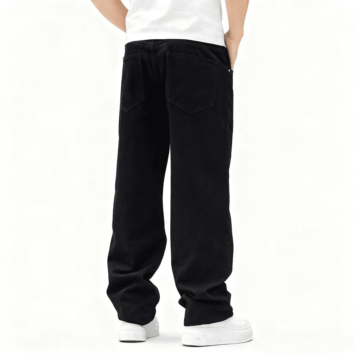 Unisex Relaxed Fit Straight-Leg Denim Jeans